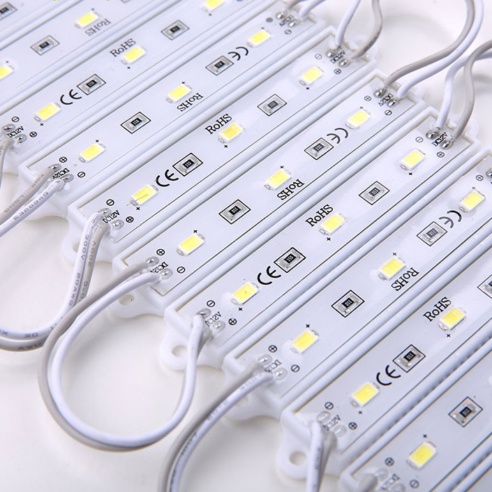 Світлодіодний модуль SMD 5730, 3-led, 0.72Вт, 6000K, 75мм