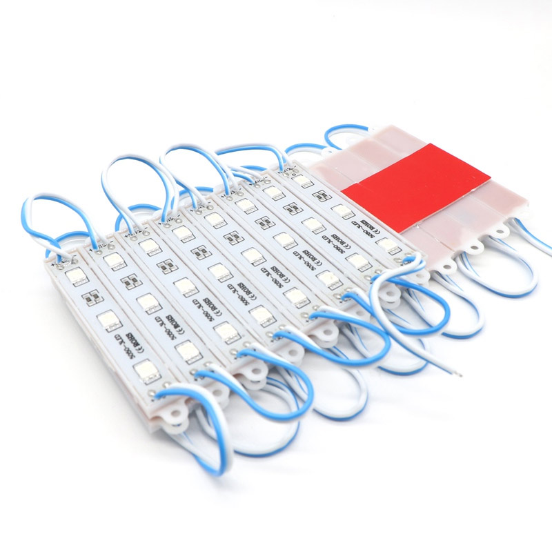 Світлодіодний модуль SMD 5050, 3-led, 0.72Вт, синій, 75мм