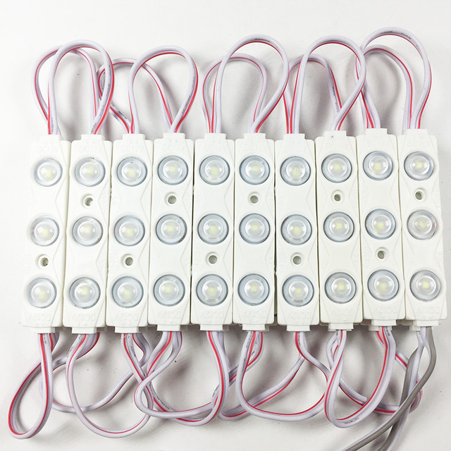 Світлодіодний модуль SMD 2835, 3-led, 0.72Вт, 6000K, 70мм, лінза