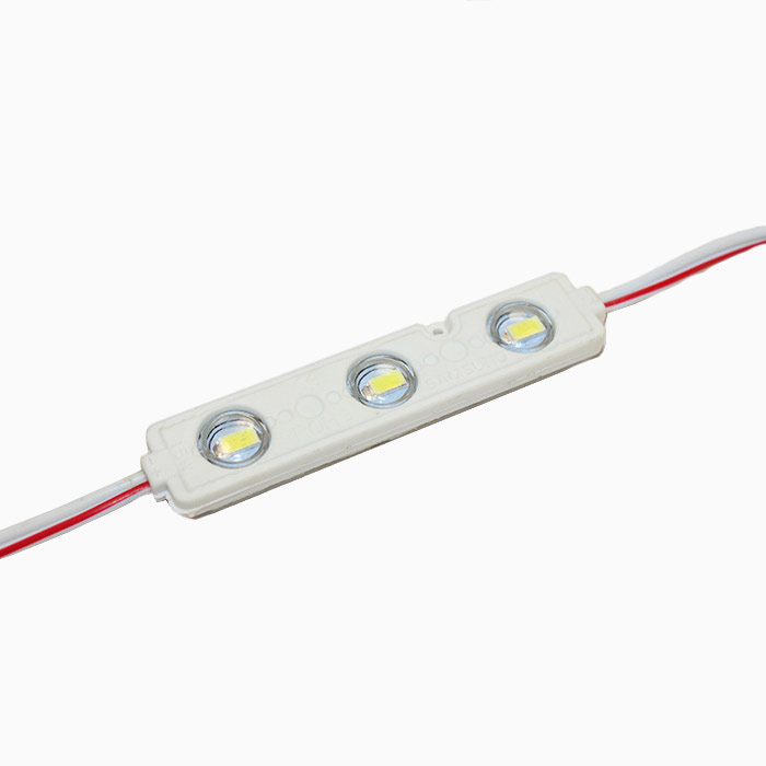 Світлодіодний модуль 5730, 3-led, 1.5Вт, 6000K, 75мм, лінза