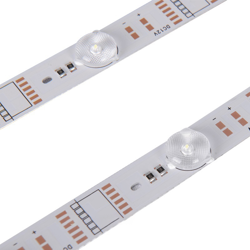 Світлодіодна лінійка SMD 3030, 12-led, 12В, 6000K, лінза