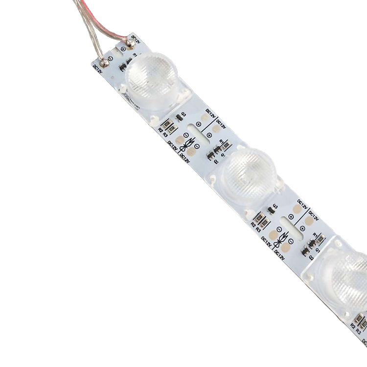 Світлодіодна лінійка SMD 3030, 18-led, 18В, 6000K, лінза