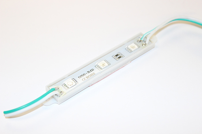 Світлодіодний модуль SMD 5050, 0.72Вт, 3 діода, зелений