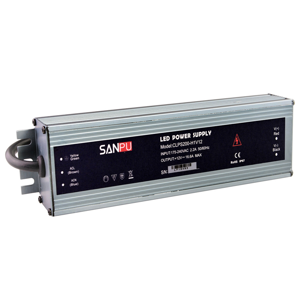 Блок живлення Sanpu CLPS, 200Вт, IP67, 16.67A, 12В
